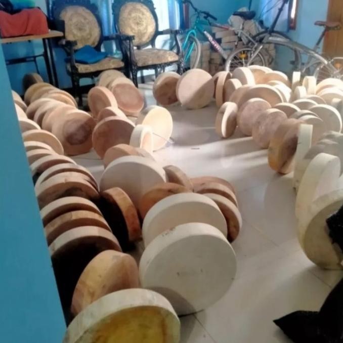 50 CM Talenan kayu asem asli/Talenan bulat/Talenan daging/Talenan kayu MRS01