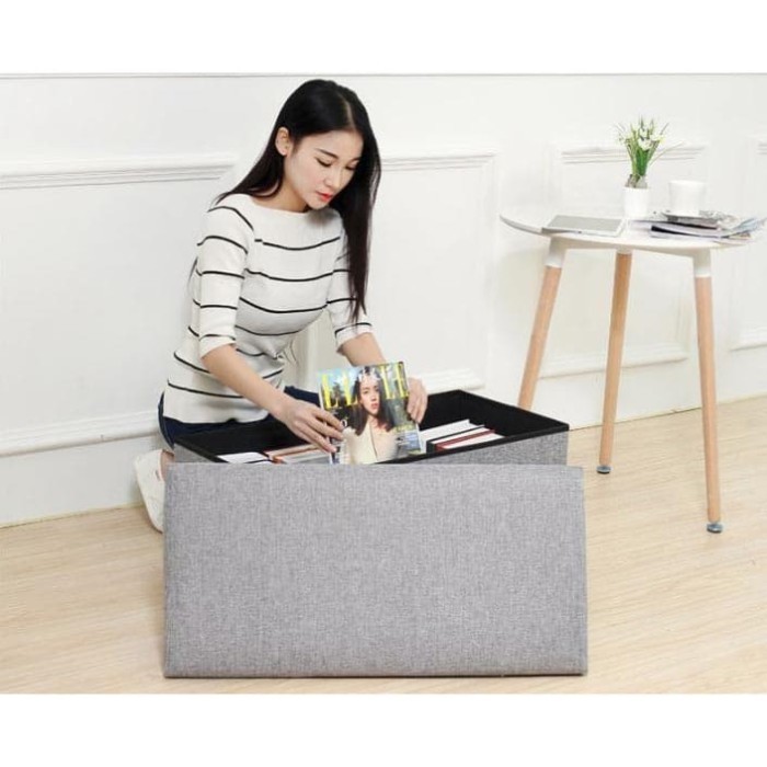

TERBARU - Sofa Kotak Penyimpanan Barang 50x30x30cm - L170402 - Gray