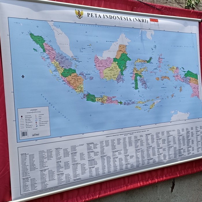 Peta Indonesia Besar Peta Dinding 38 Prov