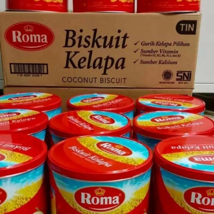 

*$*$*$*$] [1 KARTON = 6 Kaleng @345 gram] Roma Biskuit Kelapa Kemasan Kaleng