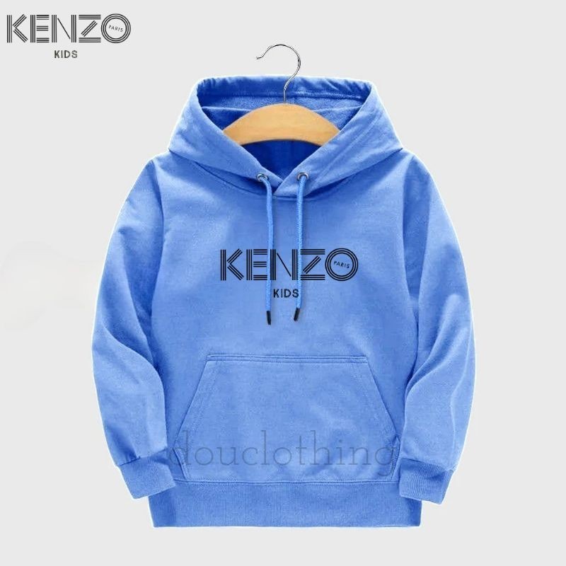 Sweater Hoodie Anak Laki Laki Sablon Kenzo Paris Umur 2-12 Tahun Bahan Flecee Distro