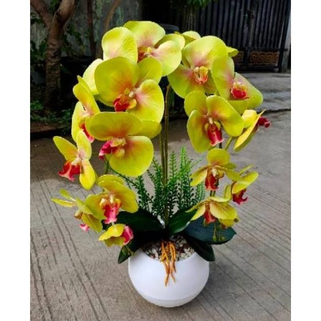 Rangkaian Anggrek Latex Bunga Anggrek Artificial Bunga Meja Hiasanmeja