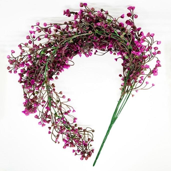 Daun Juntai Gantung Daun Rambat Tanaman Hias Artificial Plastik Ungu