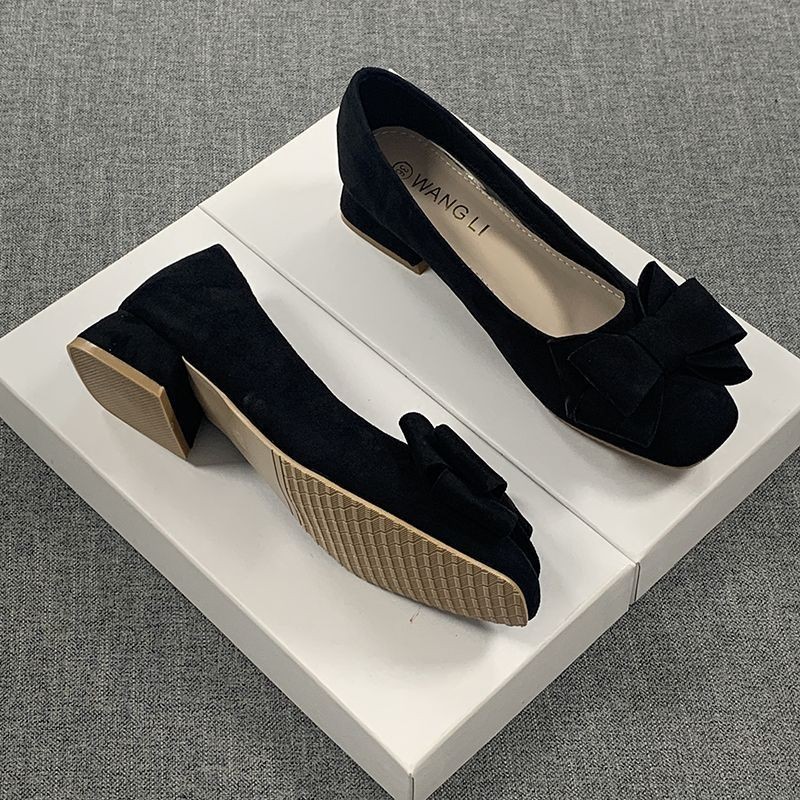 Tods Sepatu Pump Wanita Ukuran Besar, Sepatu Kerja Pump Tunggal Sol Empuk, Mulut Dangkal Serbaguna U
