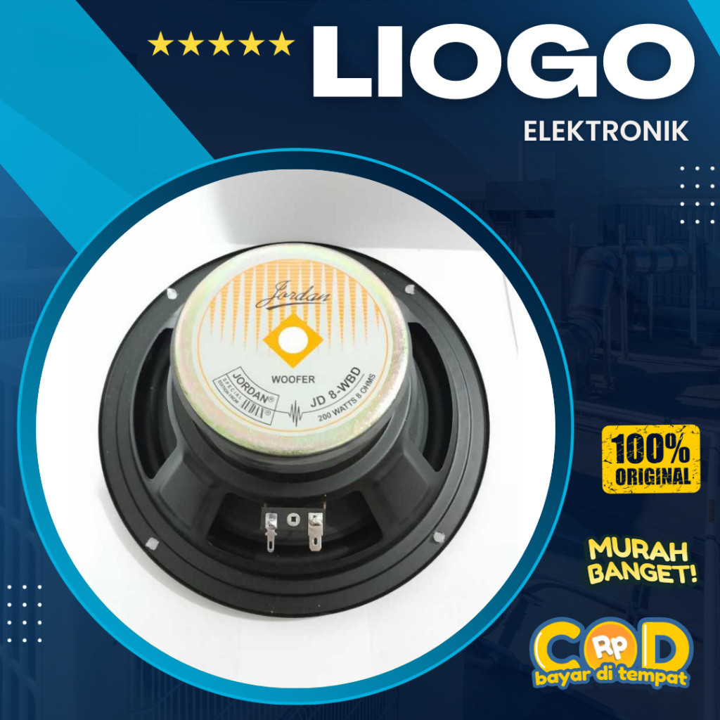 SPEAKER AUDAX JORDAN JD 8 WBD Woofer 8 Inch JORDAN 8WBD 200 Watt  Original