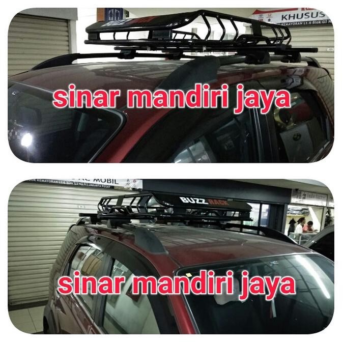 Paket Buzz Rack+Cross Bar Jepit Roof Rail Xpander Cross
