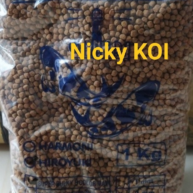 Repa Pakan / Pelet Ikan Koi Hiroyuki Bulky & Color 1Kg