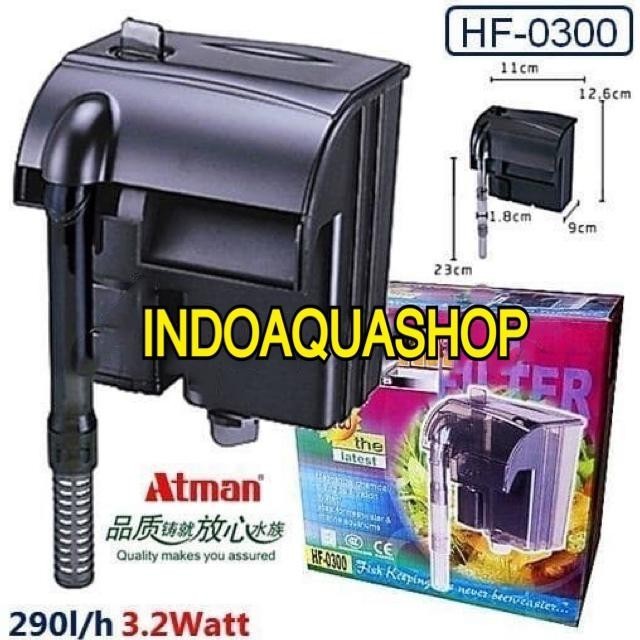 Filter Gantung Aquarium / Hang On Atman Hf-0300