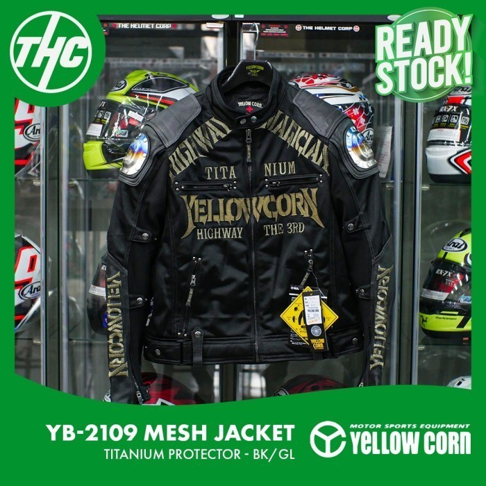 YELLOW CORN RIDING JACKET YB-2109 BLACK GOLD TITANIUM