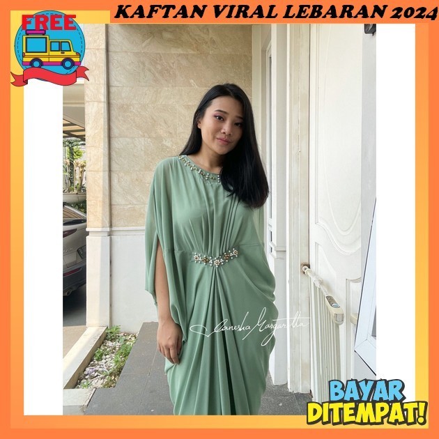 Dress Korean Style Muslim Remaja Kaftn Abya Kaftsn Gsmis Kain Kaftan Wanita Terbaru 2024 Kondangan K