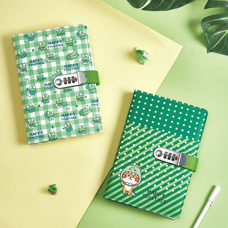 

Diary Book Square Frame with Lock Password-Protected Noteboy Boy Girl Password Lock Notebook Cartoon Password-Protected Noteboy