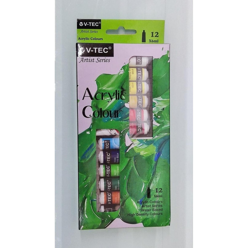 

Cat Acrylic Akrilik V-tec Vtec 12 Warna VT-612/A 6 ml ilmi__77
