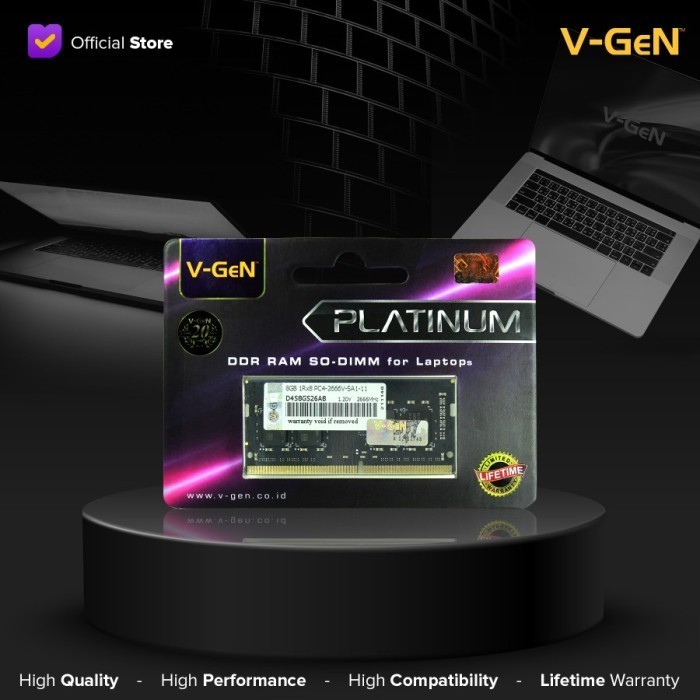V-GEN PLATINUM SODIMM DDR4 8GB 2666MHZ / RAM LAPTOP 8GB DDR4 2666MHZ