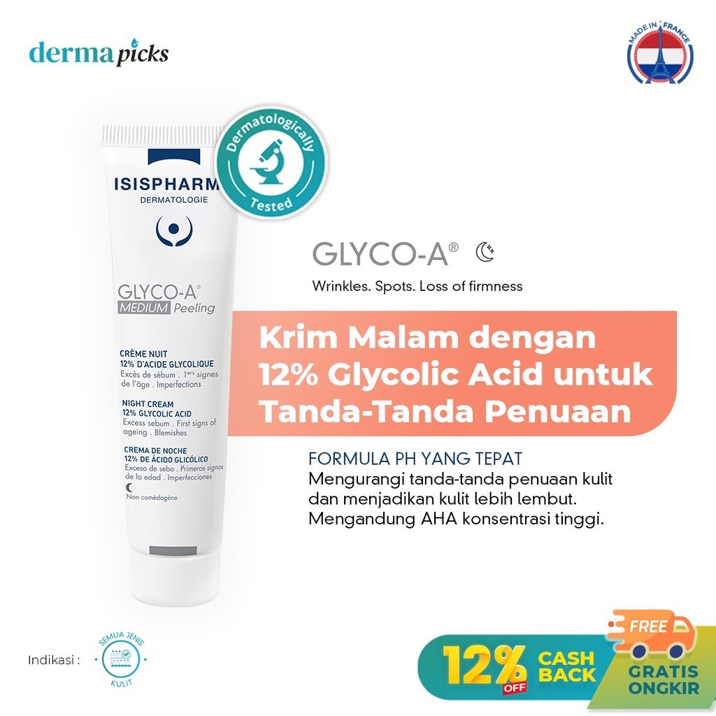 Glyco-A Medium Peeling ISISPHARMA - Glycolic Acid peeling wajah
