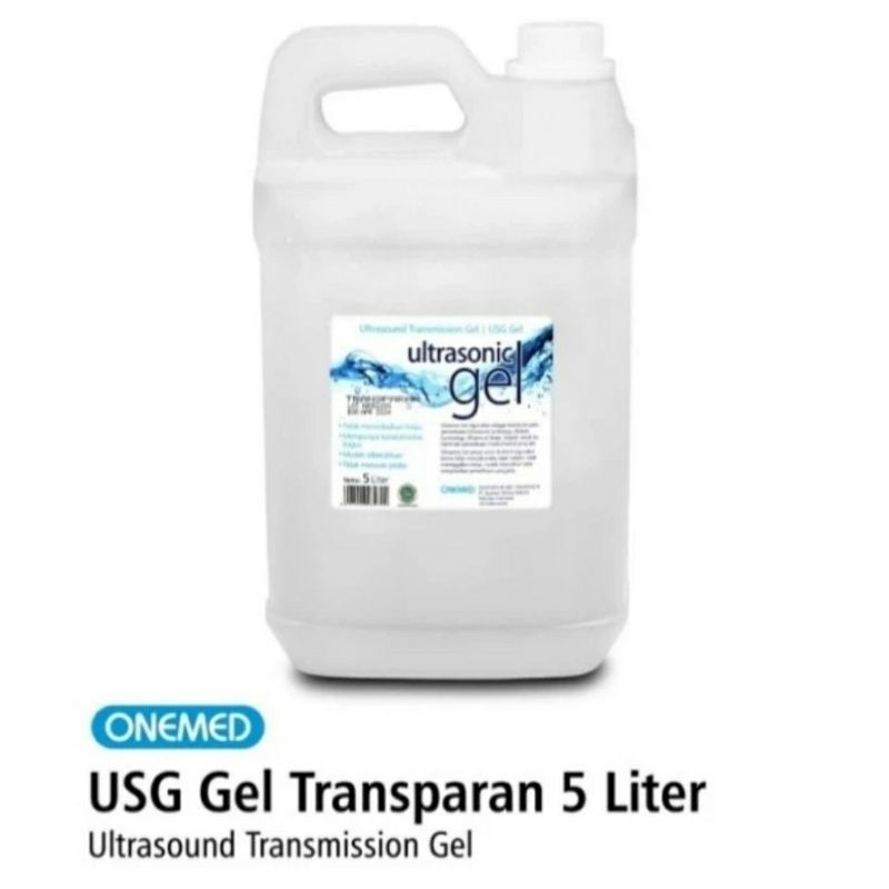 usg gel transparan 5liter onemed / jel usg putih 5L