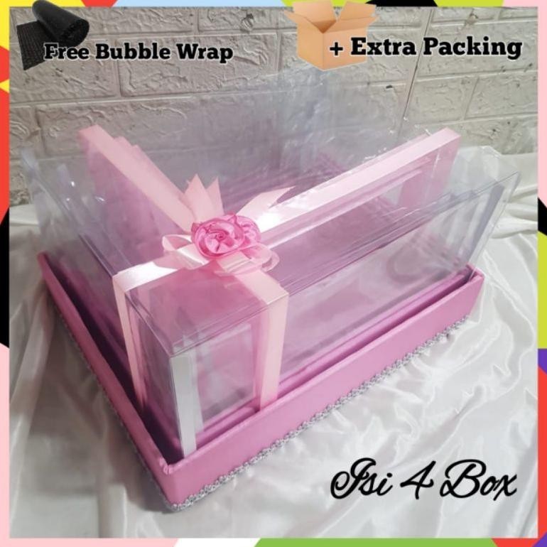 

Super Diskon" Box Hantaran Seserahan Model Pita Satin 1 set isi 4 Box ||