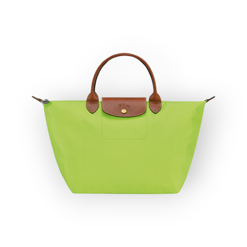 LONGCHAMP Medium Le Pliage Top Handle Bag in Light Green