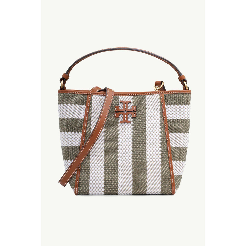 TORY BURCH Small McGraw Stripe Bucket Bag in Multicolor