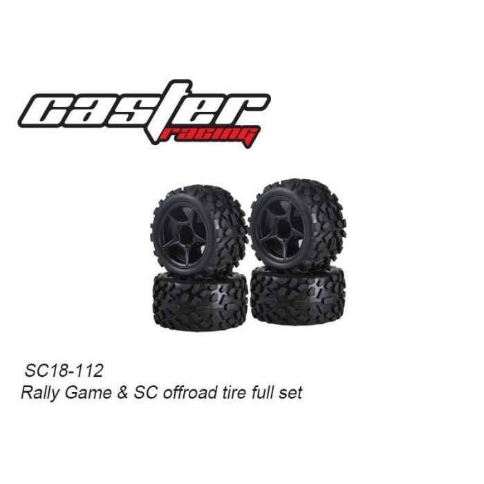 SC18-112 Rally SC offroad tire full set 4pcs Caster Racing rc car 1/18
