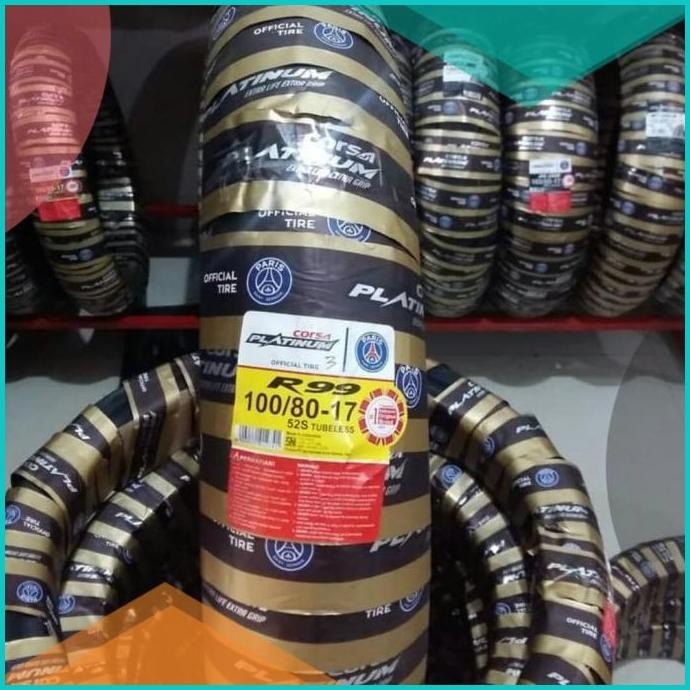 BAN LUAR CORSA PLATINUM R99 UKURAN 100 /80 RING 17 19F3B2024 last stok