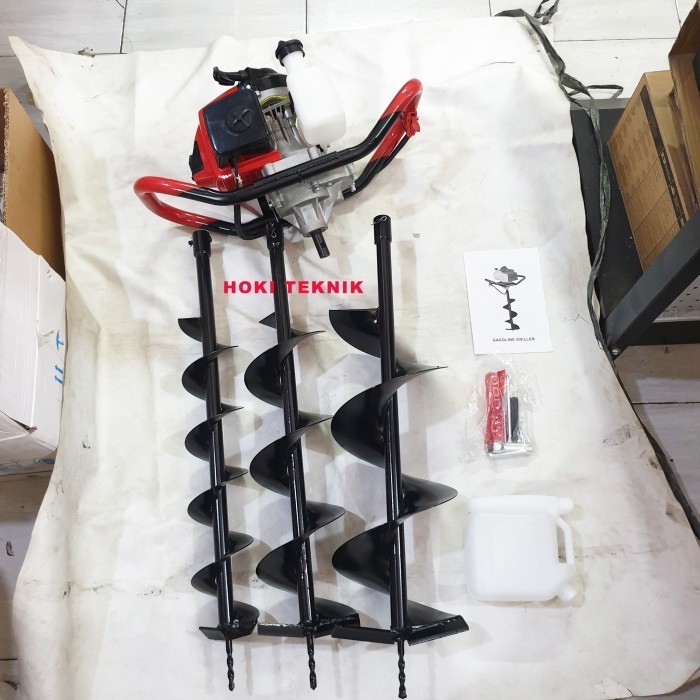 MESIN BOR TANAH MATRIX 63 AUGER BIOPORI SET 3 MATA BOR