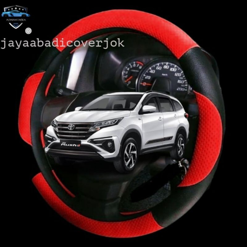 sarung stir mobil rush, cover stir mobil rush