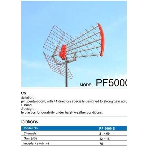 Berkualitas| ANTENA LUAR PF 5000/ANTENA PF GOCENG Mandra + Kabel Antena 18 Meter