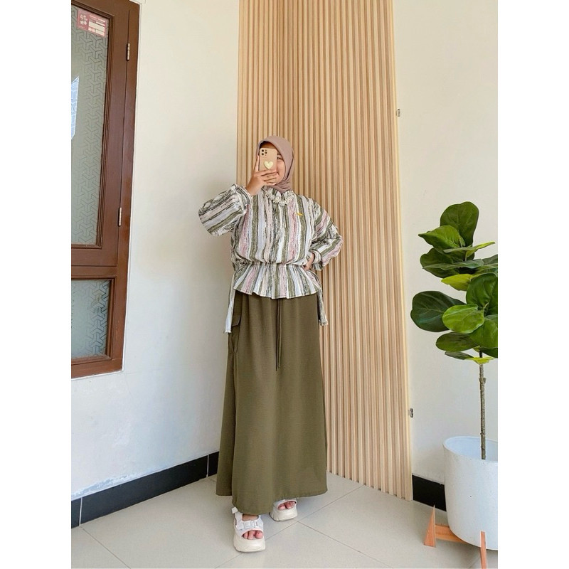 LIMITED EDITION [BEST SELLER] ZURA OneSet Kargo JUMBO LD 125-130 cm Setelan (Atasan dan Rok ) Baby