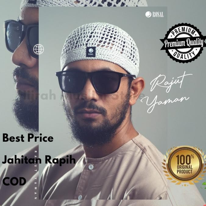 New Peci Rajut Yaman Kupluk Sholat Muslim Laki Pria Dewasa Original Rosal Berkualitas