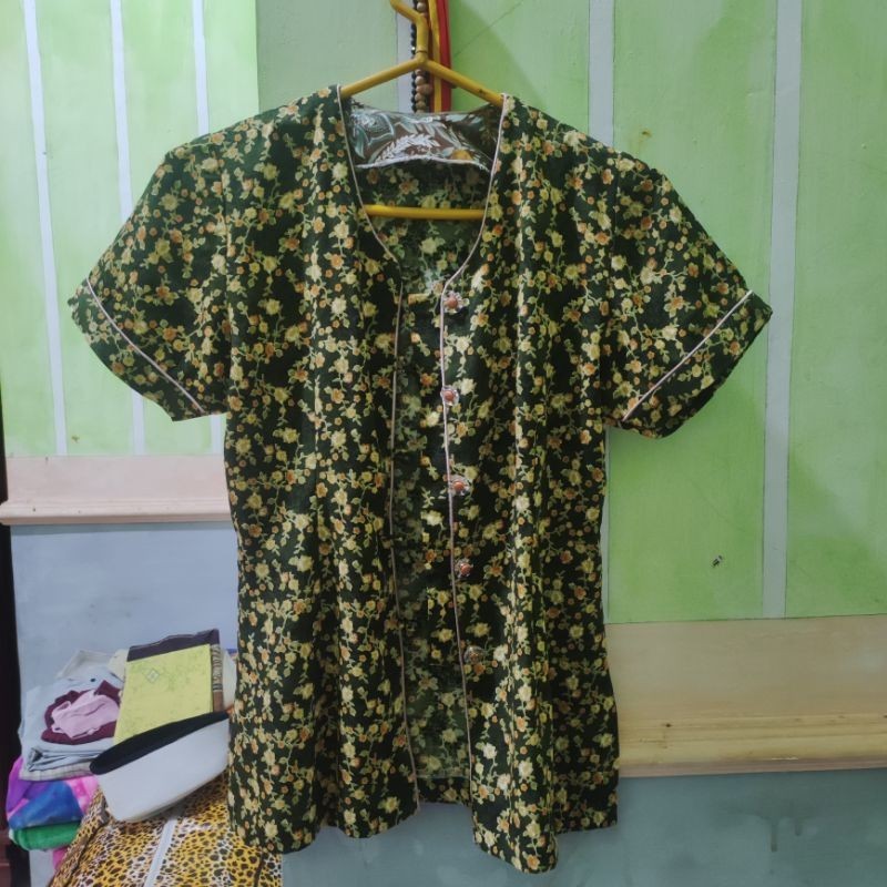 Preloved one set flower dress / setelan dress bunga