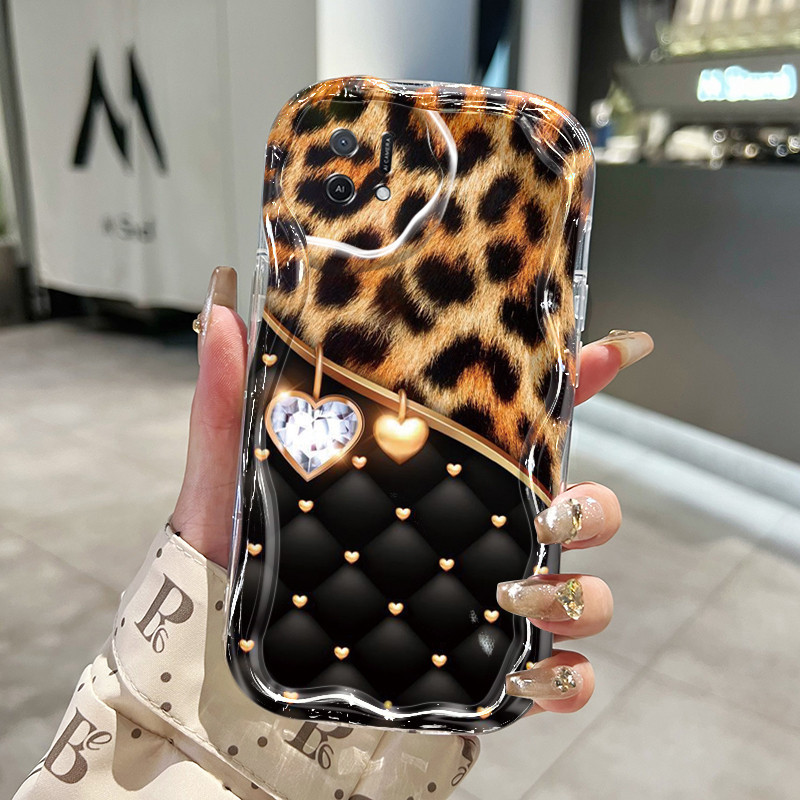 Casing Hp OPPO A16K OPPO A16E Case Case pola macan tutul dan cinta casing ponsel Kesing lembut baru 