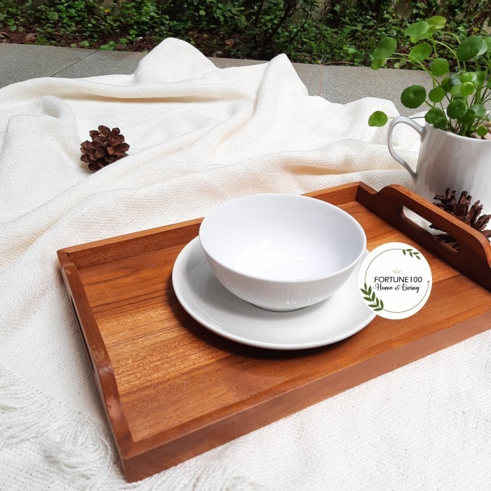 BAKI KAYU JATI / NAMPAN KAYU JATI / TRAY KAYU / WOODEN TRAY NJ01