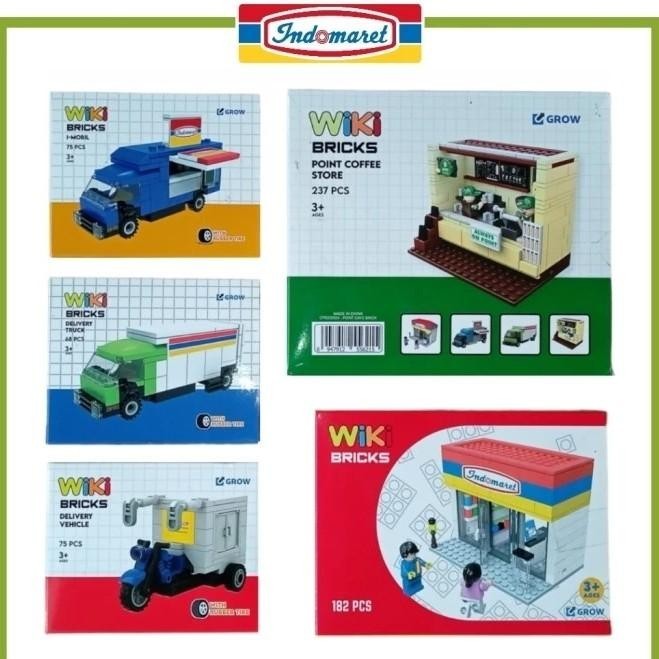 WIKI BRICK TRUK DELIVERY INDOMARET, BUKAN MERK LEGO 68PCS