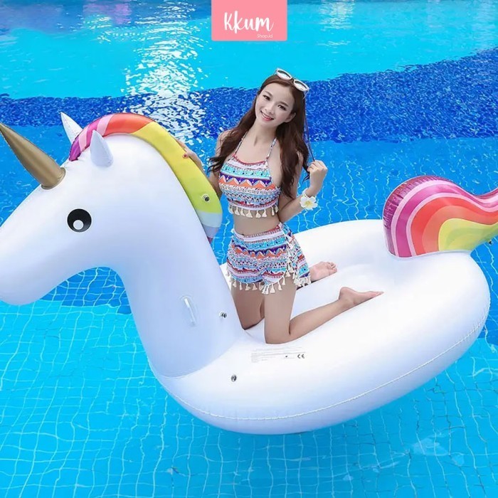 Ban renang aesthetic unicorn karakter besar/ Pelampung duduk dewasa