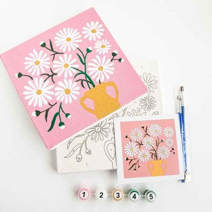 

Paint By Number 20X20Cm With Wooden Frame / Diy Painting / Painting K