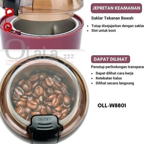 Blender Chopper Bubuk Giling Kopi Cabe Beras Kacang Biji Portable