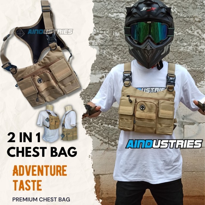 Tas Rompi Dada Pria Tactical Polisi Army Tas Depan Dada Pria