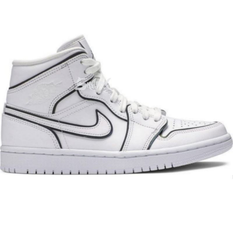 Air Jordan 1 Mid "Iridescent Reflective White" 100% Authentic