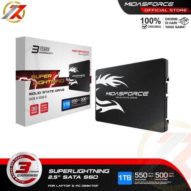 Midasforce Ssd 1Tb Superlightning Sata Iii 2.5 Inch