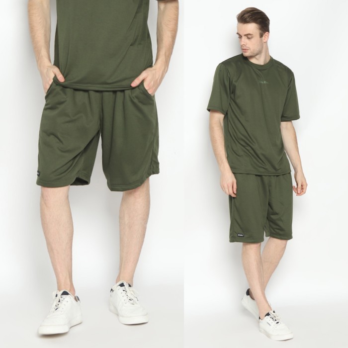 Hoodieku Celana Pendek Santai Rumah Pria - Army