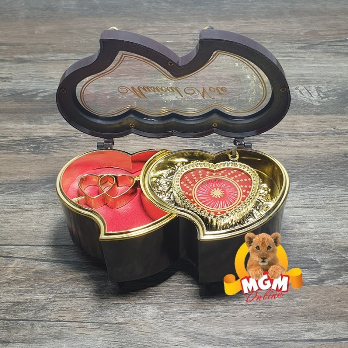 Kotak perhiasan Love double / Kotak musik / Jewelry Music Box 9086