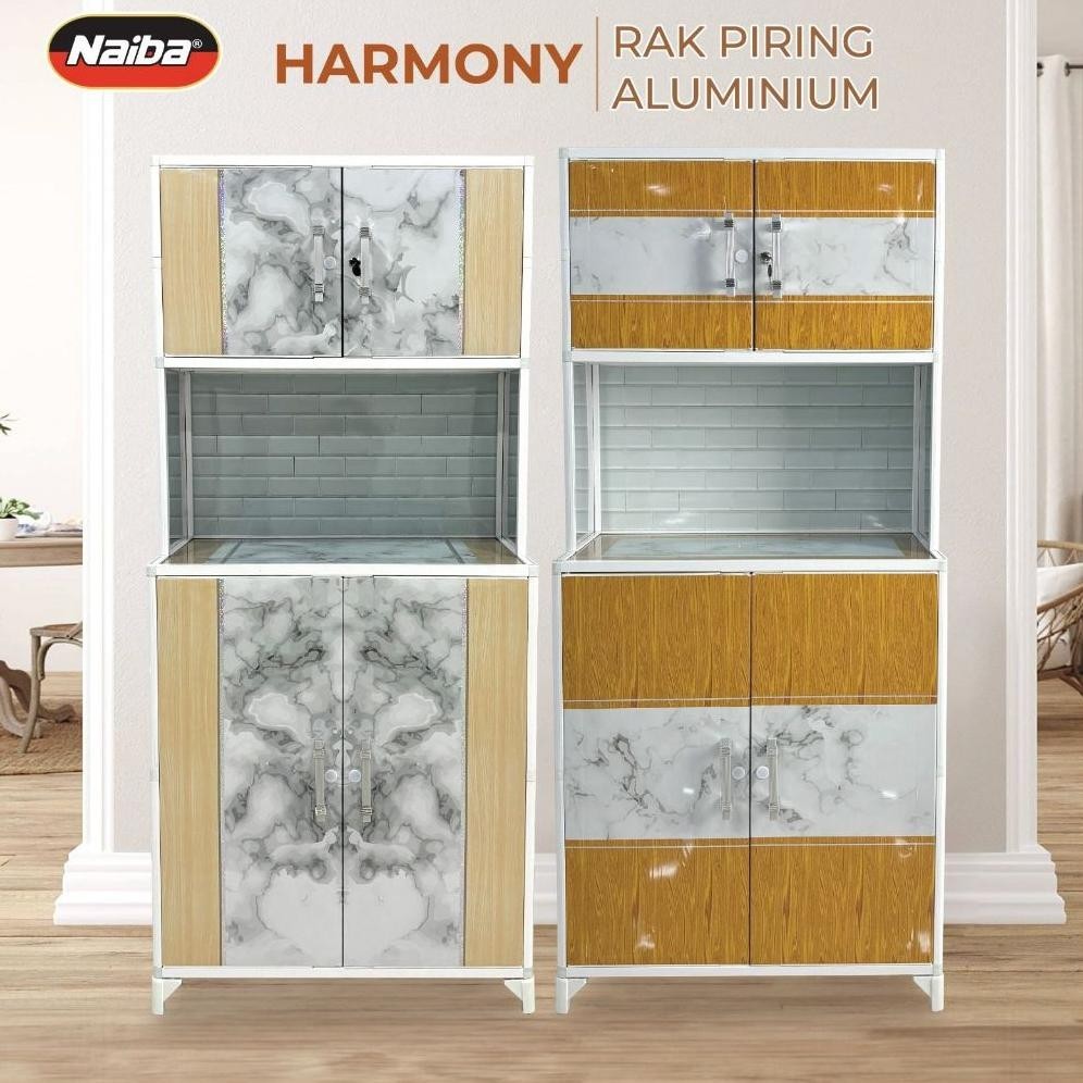 Rak Piring Almunium Harmoni NAIBA KUAT KOKOH Tempat Piring Serbaguna Rak Dapur JUMBO BESAR