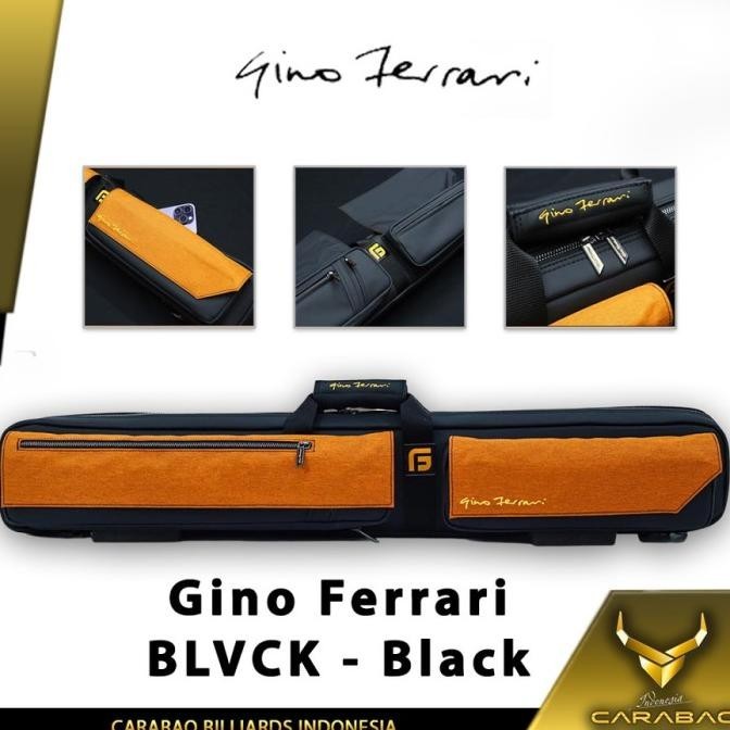 TERBARU GINO FERRARI CUE CASE 4X8 SOFTCASE BLVCK BLACK PREMIUM