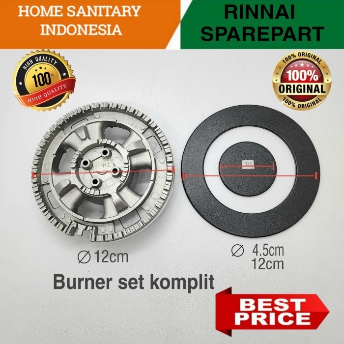 Large Burner Rinnai Rb 712 /312/ 713 Kompor Tanam Rinnai Original