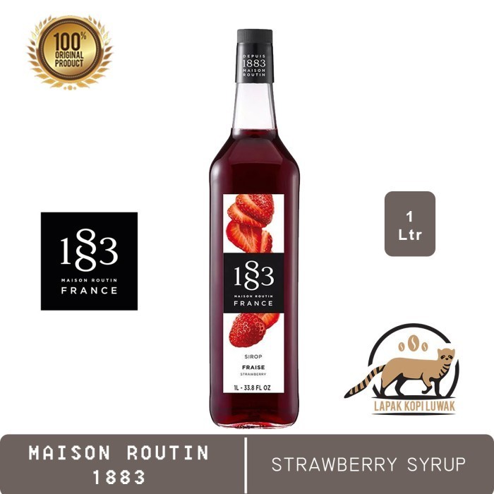 

Strawberry Syrup merk 1883 Maison Routin