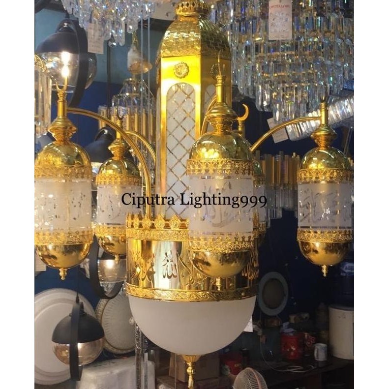 Miliki Lampu Hias Gantung Turki Masjid Mushola Nabawi Lafadz Decasatin