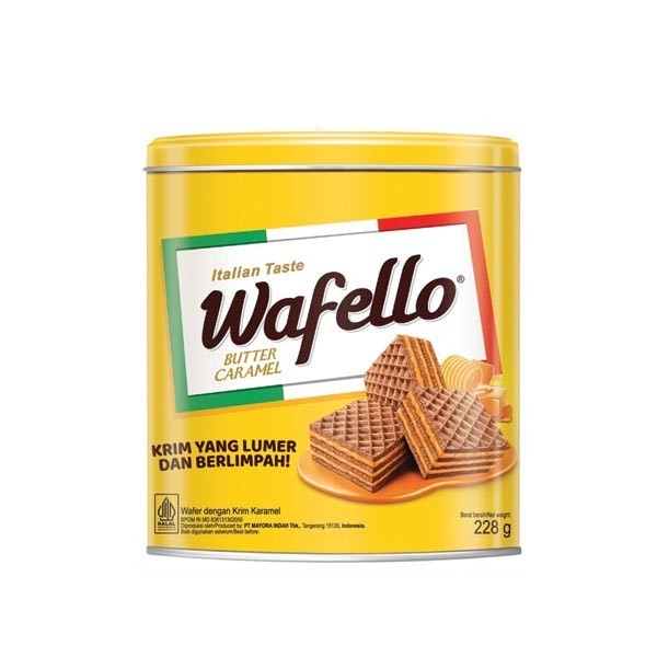 

ROMA WAFELLO WAFER CARAMEL CAN 228 GR