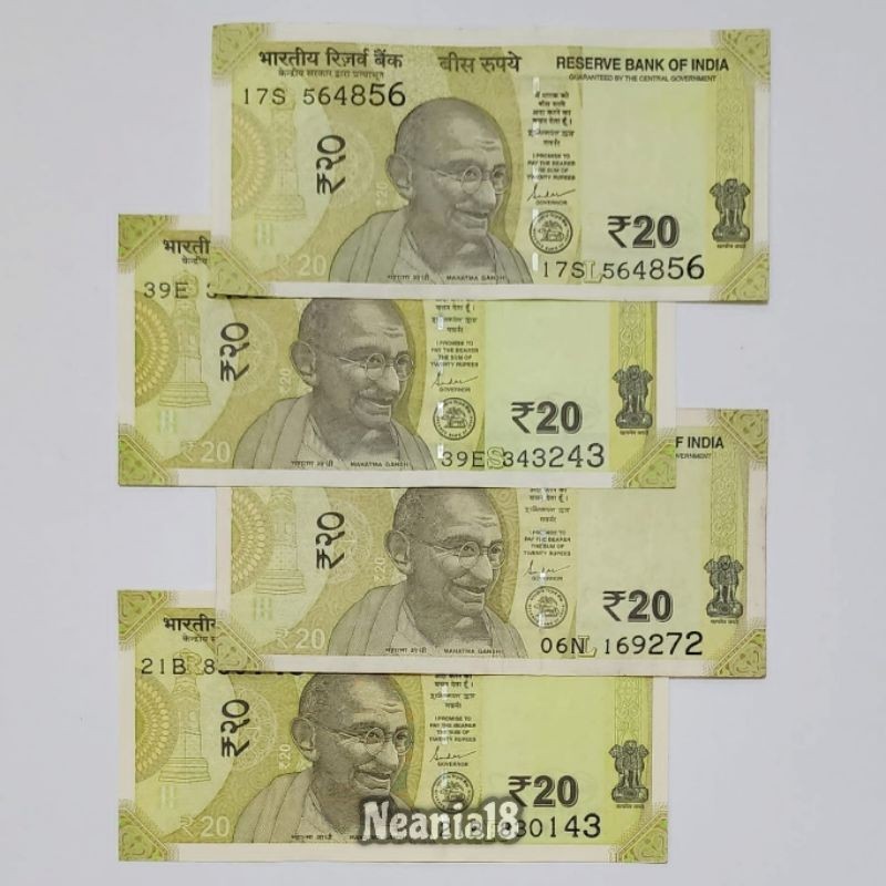 Koleksi Rupee India Pecahan 20 Rupee