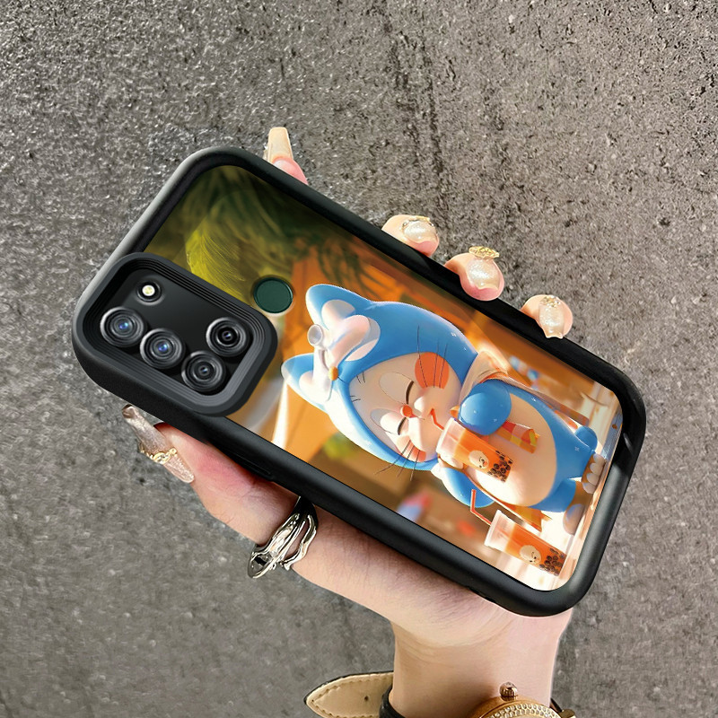 Casing Hp Realme 7i Realme C17 Case HP Doraemon pola desain baru Casing lensa kamera Softcase gengga