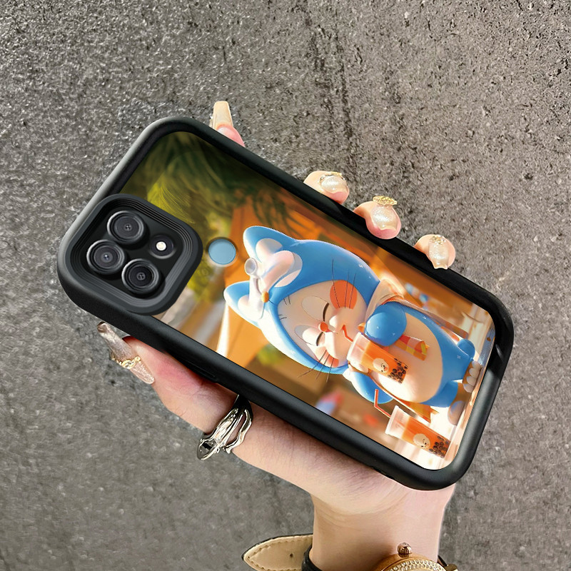 Casing Hp OPPO A15 A15s A35 Case HP Doraemon pola desain baru Casing lensa kamera Softcase genggam s